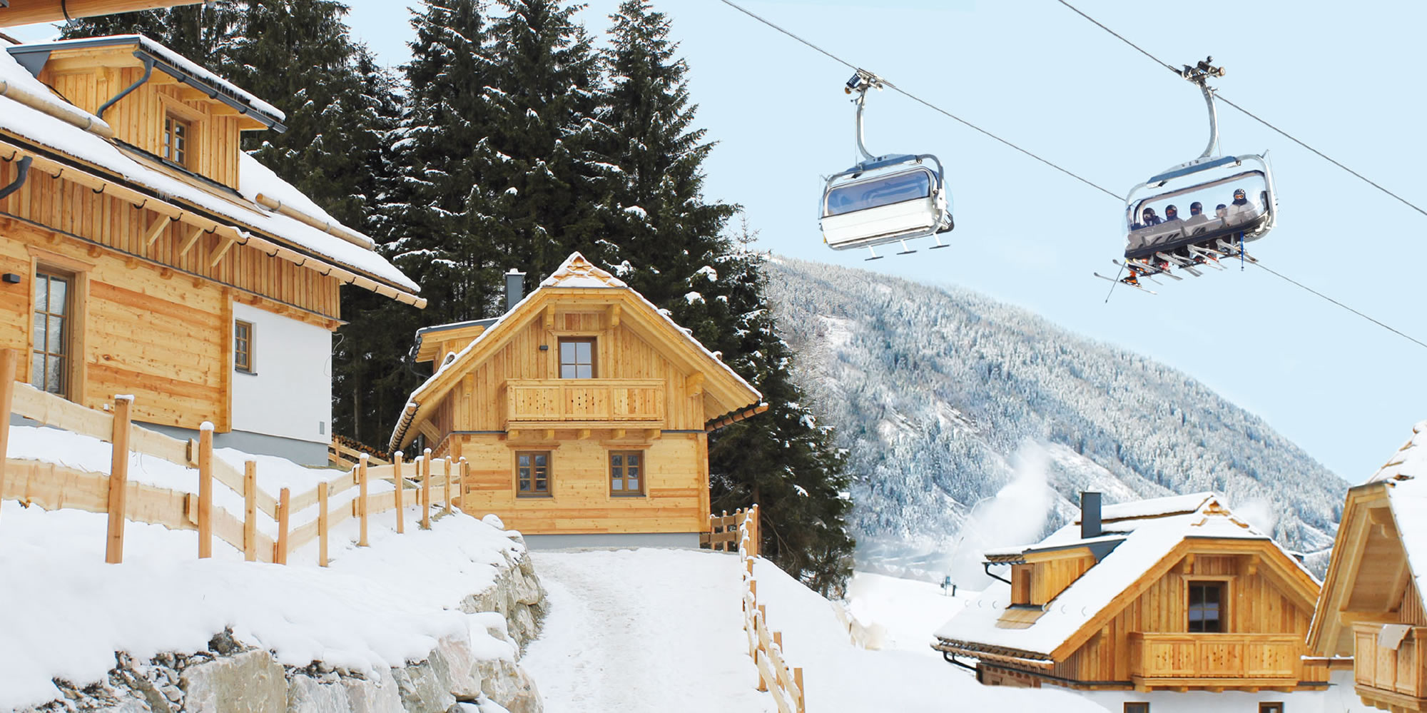 Skiurlaub am Lift im Chalet im Bergdorf Riesner